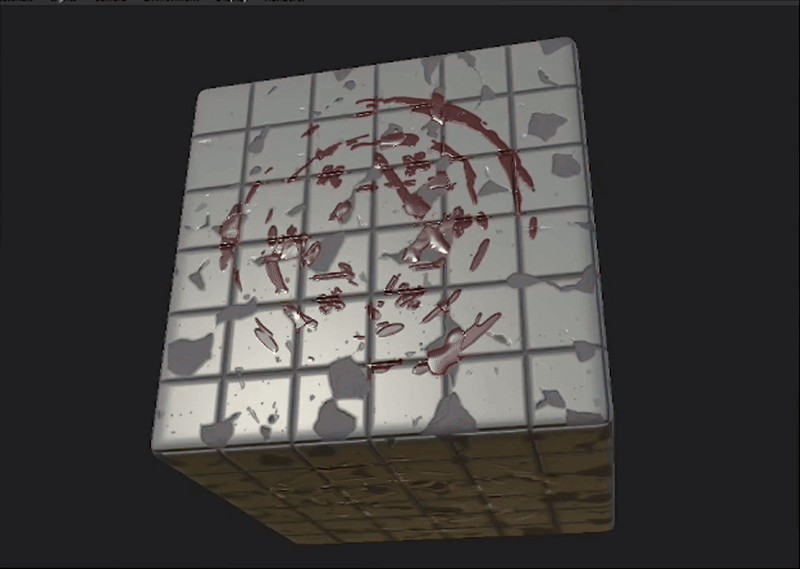 Material Study — stylized stone tile in Substance Designer