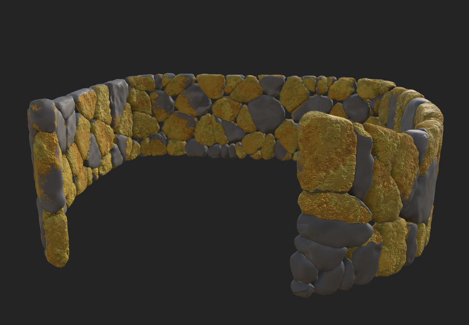 Stone wall first texture pass