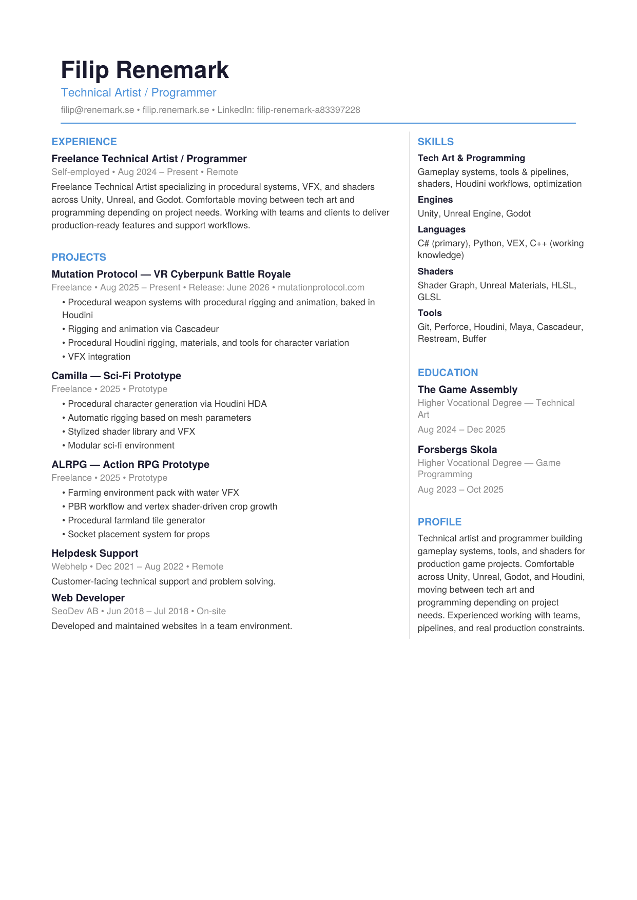 CV preview